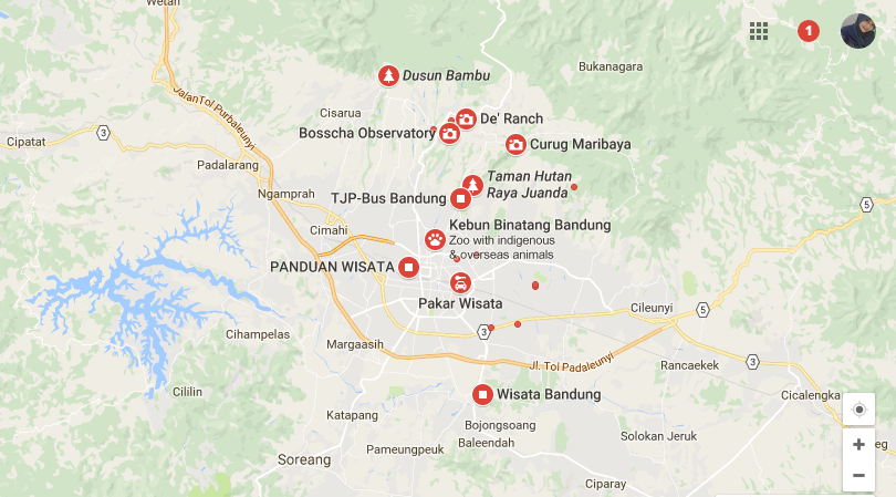Lokasi Tempat Wisata di Bandung