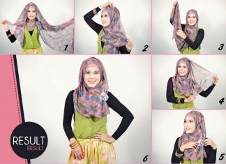 Cara Memakai Jilbab Pashmina Style Modern